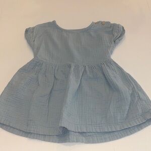 Little Planet Toddler Organic Cotton Gauze Dress in Blue